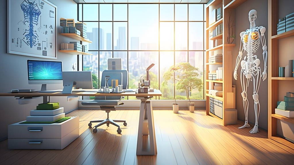 Medical office of the future. Neural network AI generated