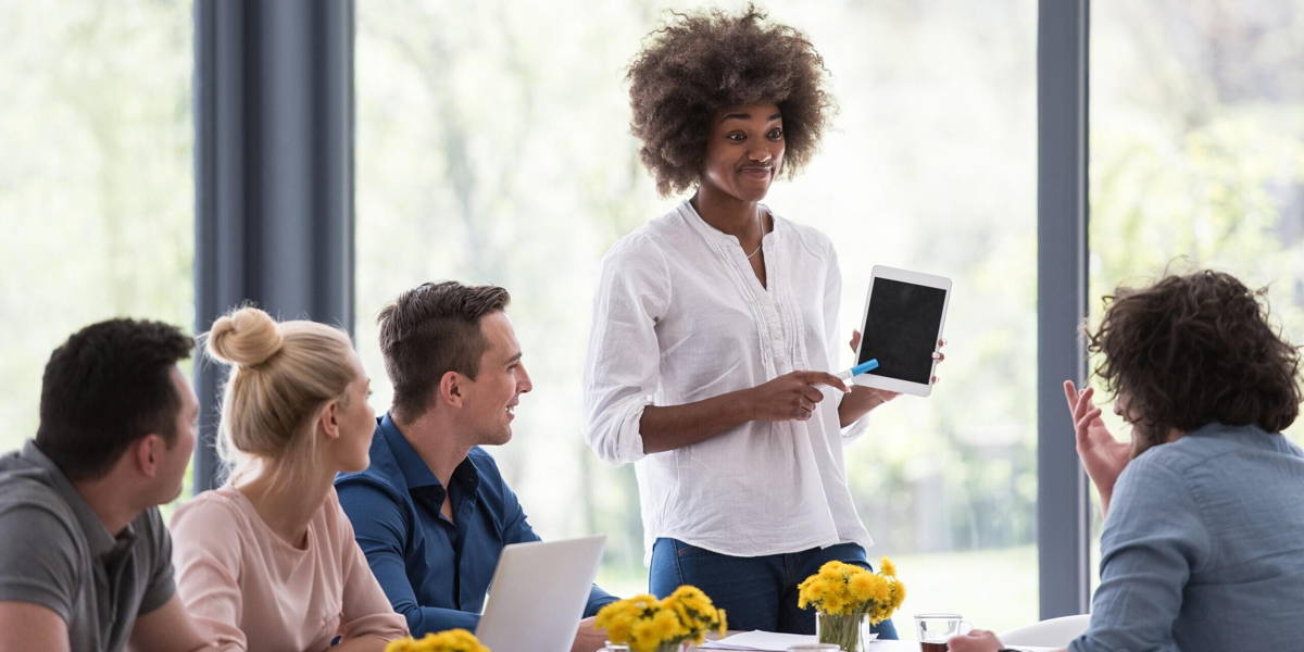 Multiethnic startup business team on meeting