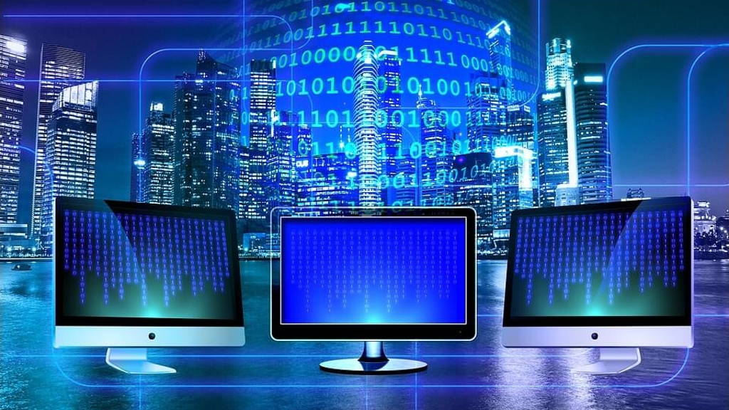 Monitoren-computer-binair