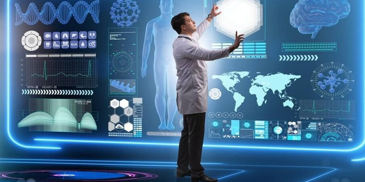 Team of doctor in remote diagnostics examination concept