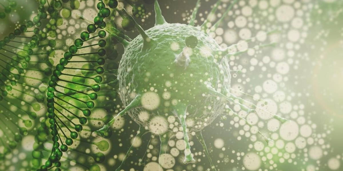 Microbiology. Abstract education and science backgrounds with DN