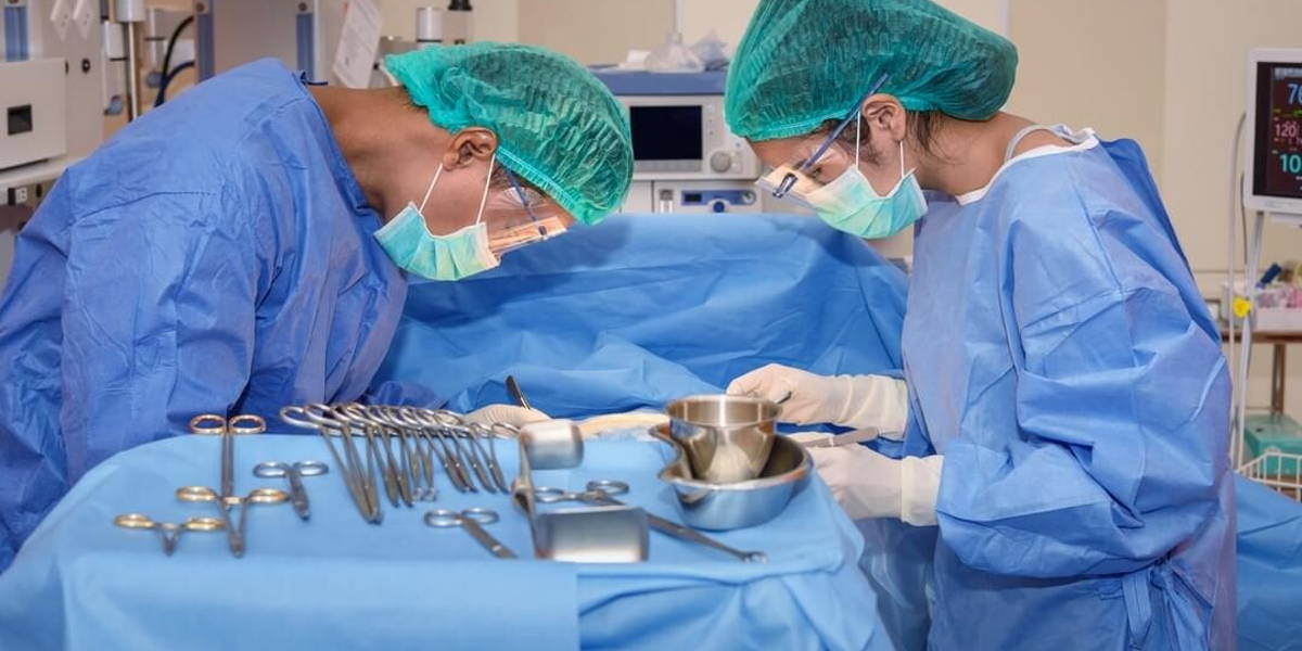 team professional surgeon in the operating room