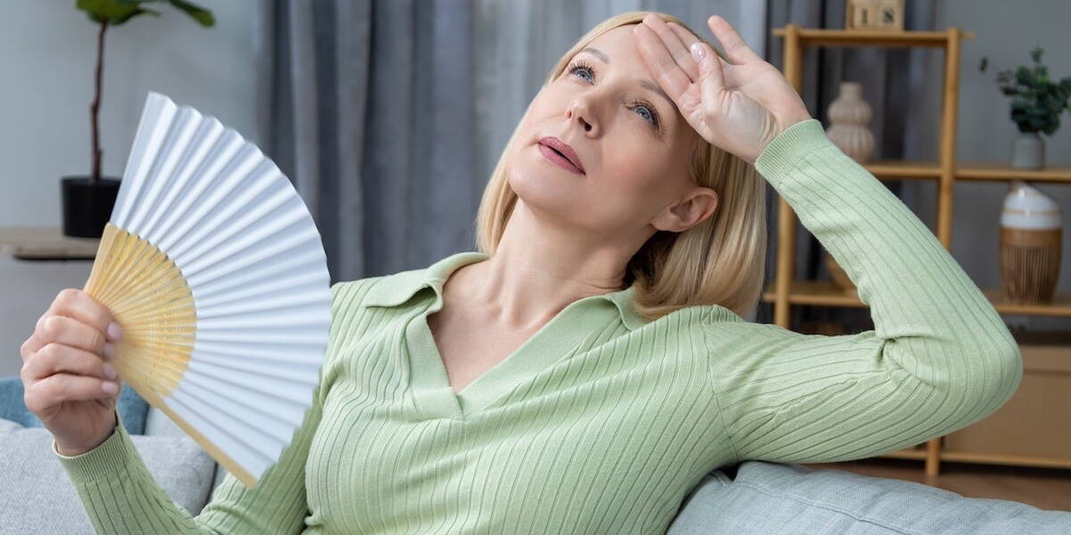 Vrouw heeft het warm