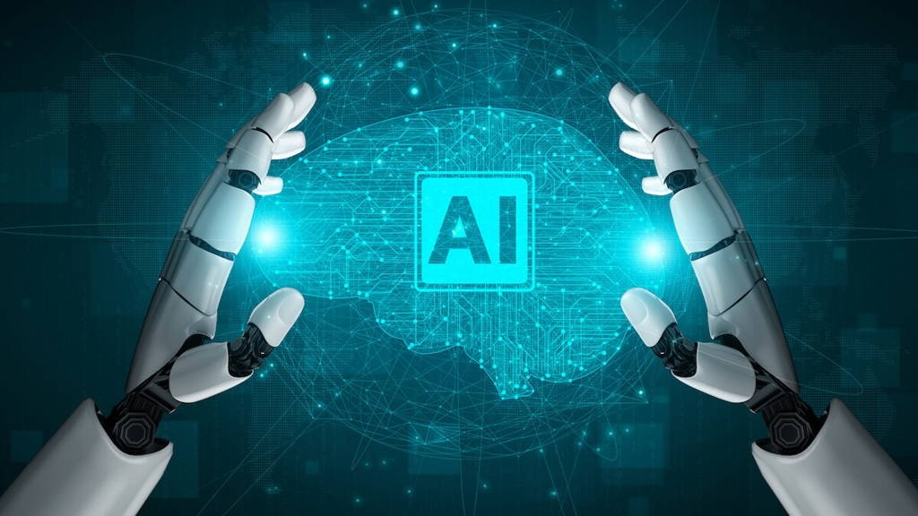 Future artificial intelligence robot and cyborg.