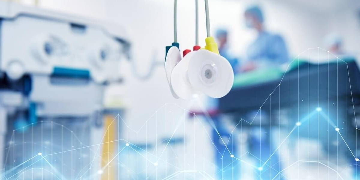 electrodes at hospital ward or operating room