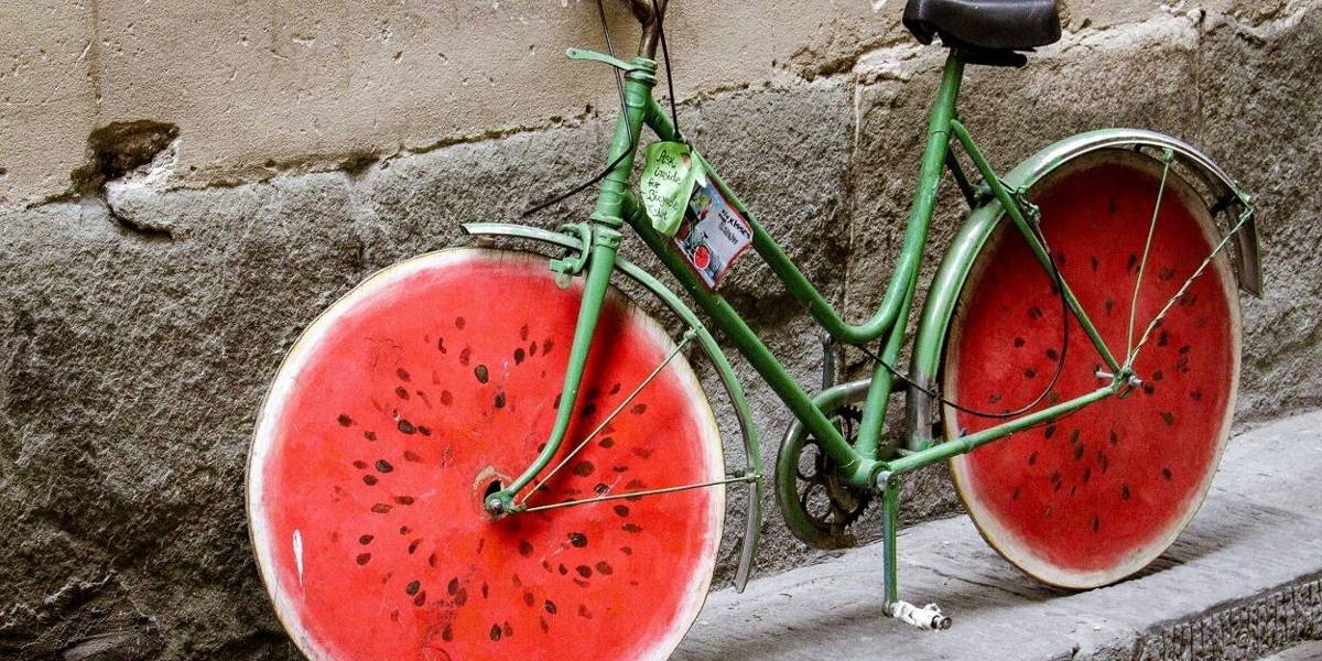 Fiets-Meloenwielen