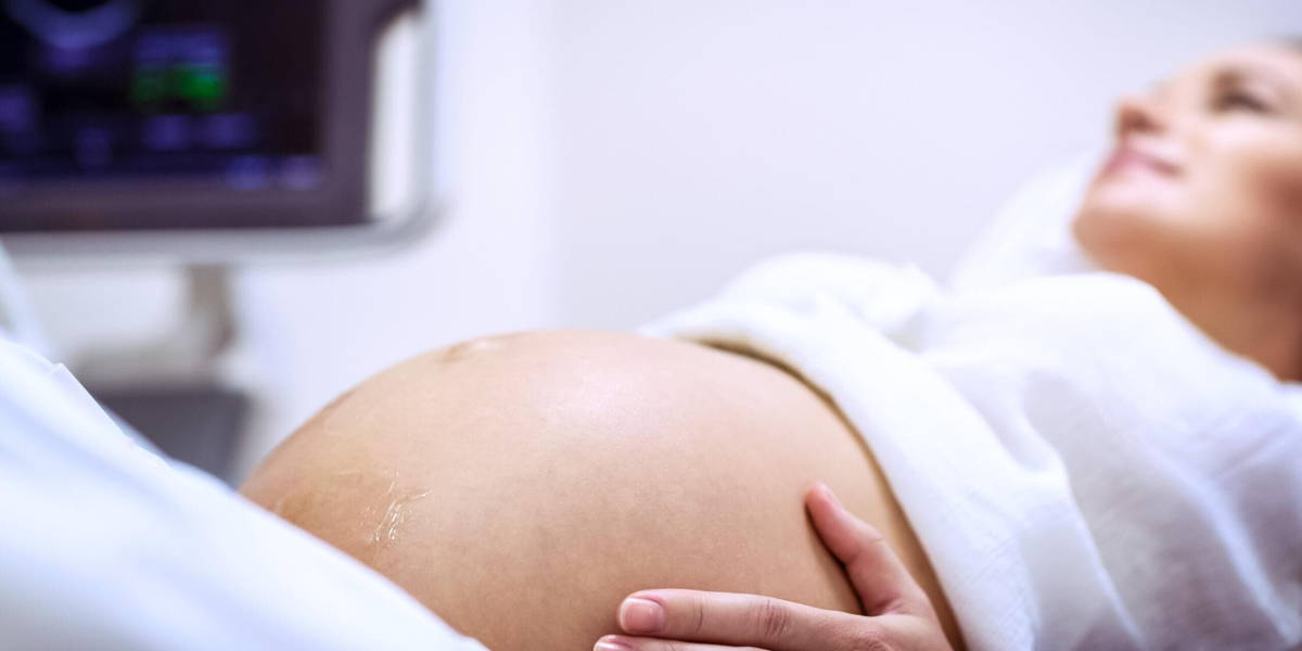 Pregnant woman doing ultrasound