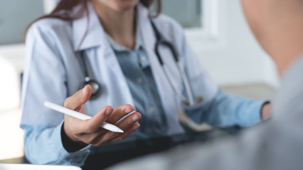 Dokter patient digitaal