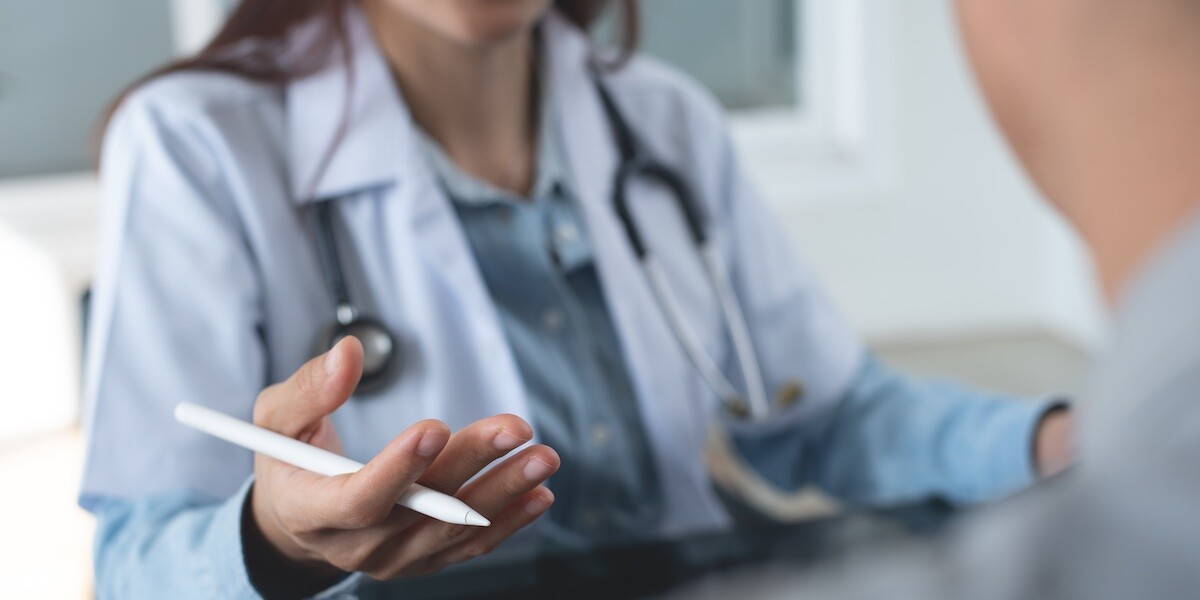 Dokter patient digitaal