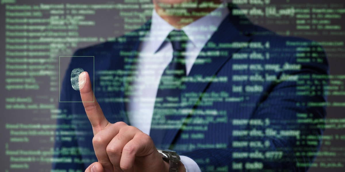 Biometric identification concept with fingerprints