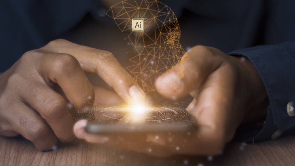 Artificial intelligence connects modern technology.