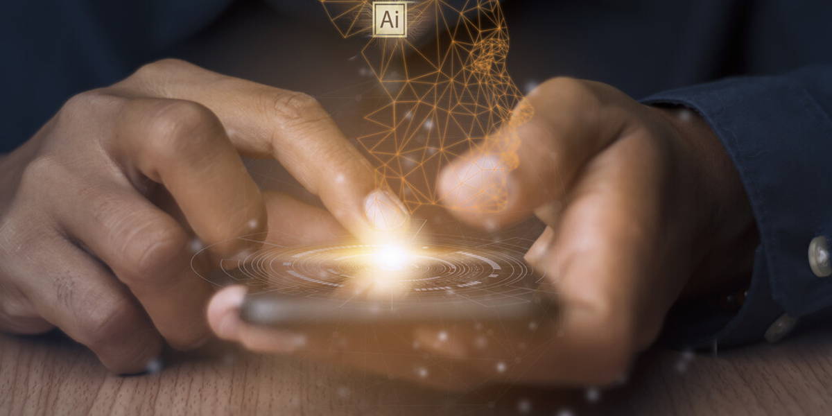 Artificial intelligence connects modern technology.