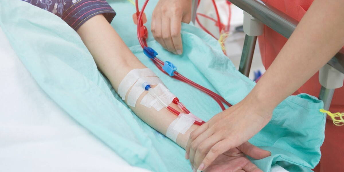 Hemodialysis machines with tubing.,transplantation,medical equipment concept.