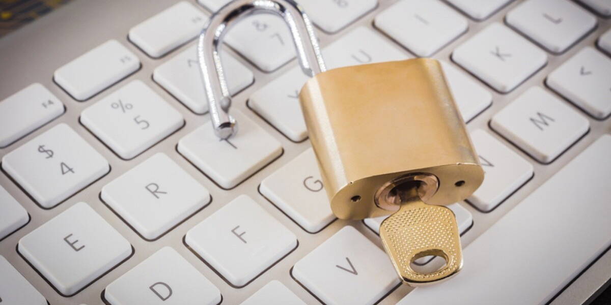 Unlock key pad on keyboard, business solution.